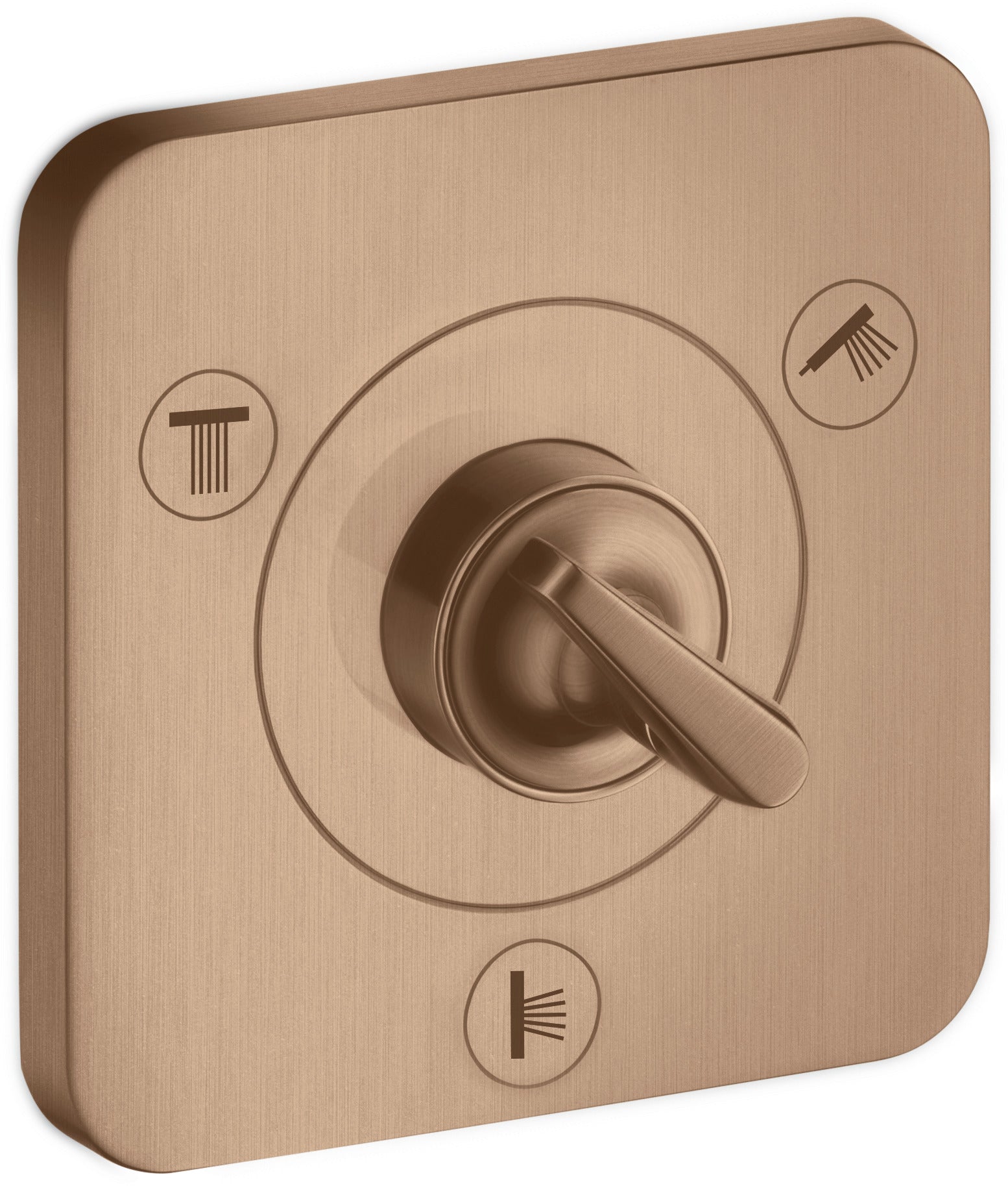AXOR Citterio E Shut-off / diverter valve Trio / Quattro finish set 120 mm x 120 mm
