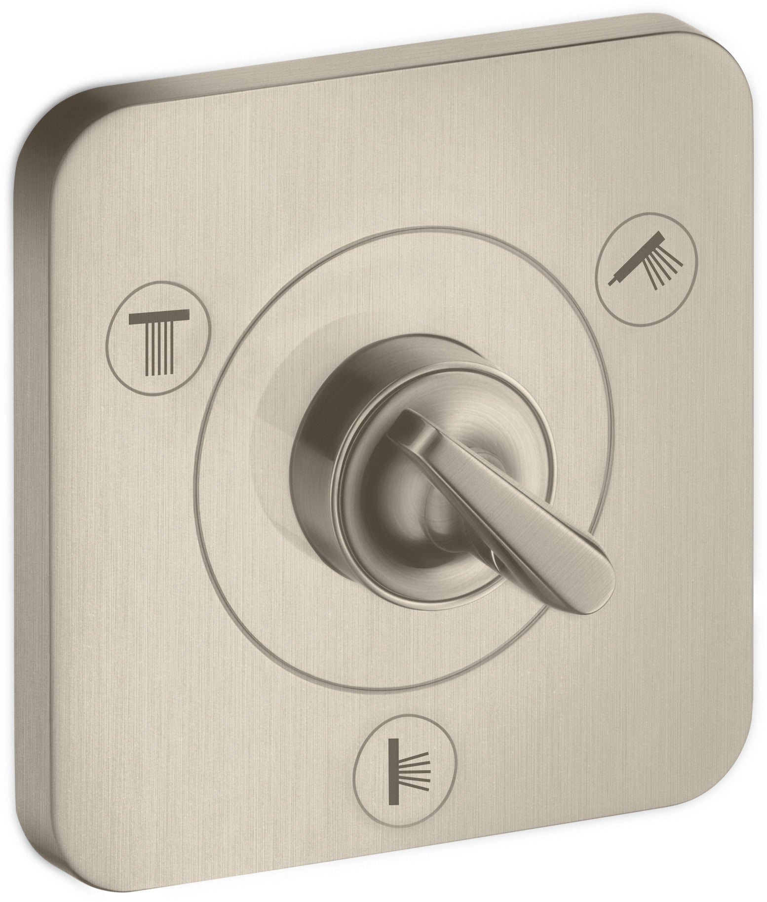 AXOR Citterio E Shut-off / diverter valve Trio / Quattro finish set 120 mm x 120 mm