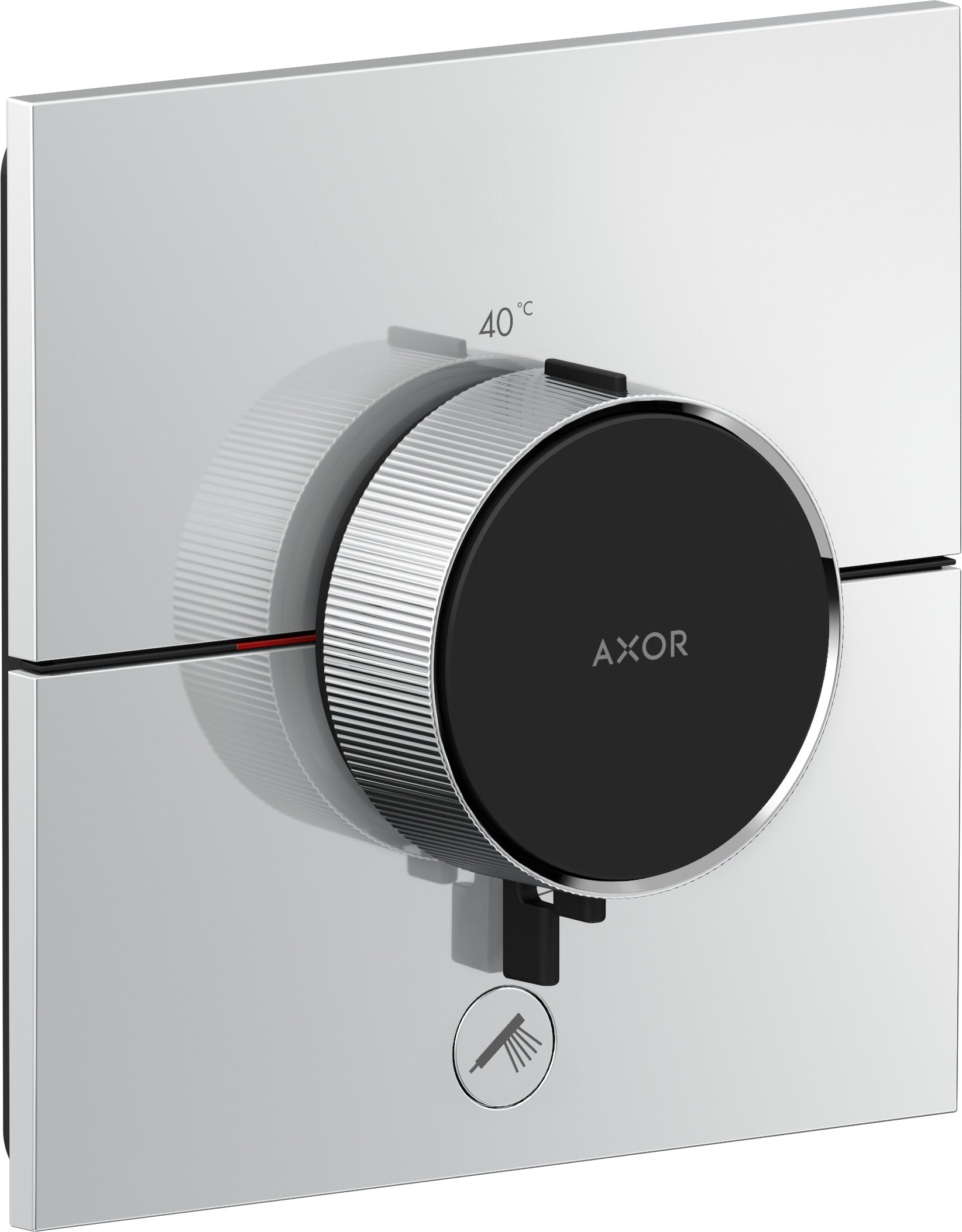AXOR ShowerSelect ID Thermostat HighFlow for concealed installation square for 1 function and additional outlet