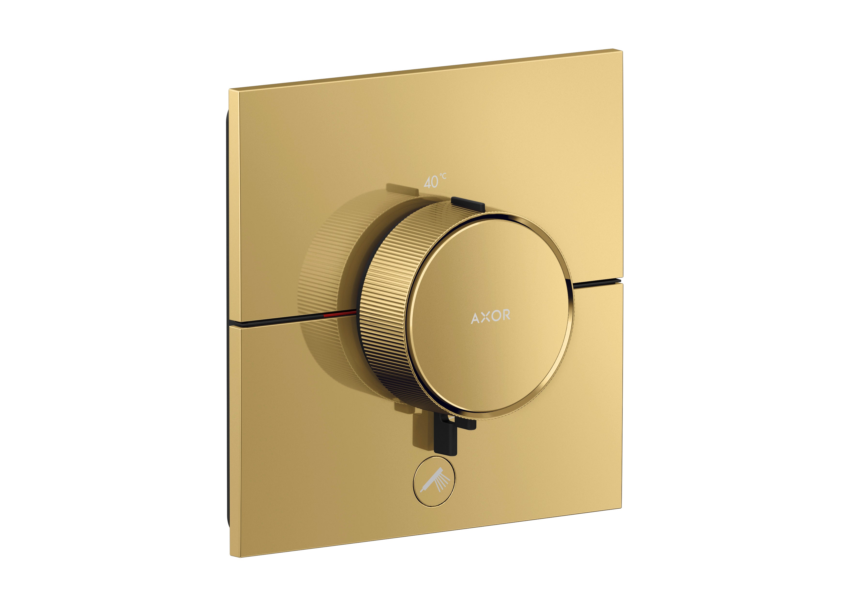 AXOR ShowerSelect ID Thermostat HighFlow for concealed installation square for 1 function and additional outlet