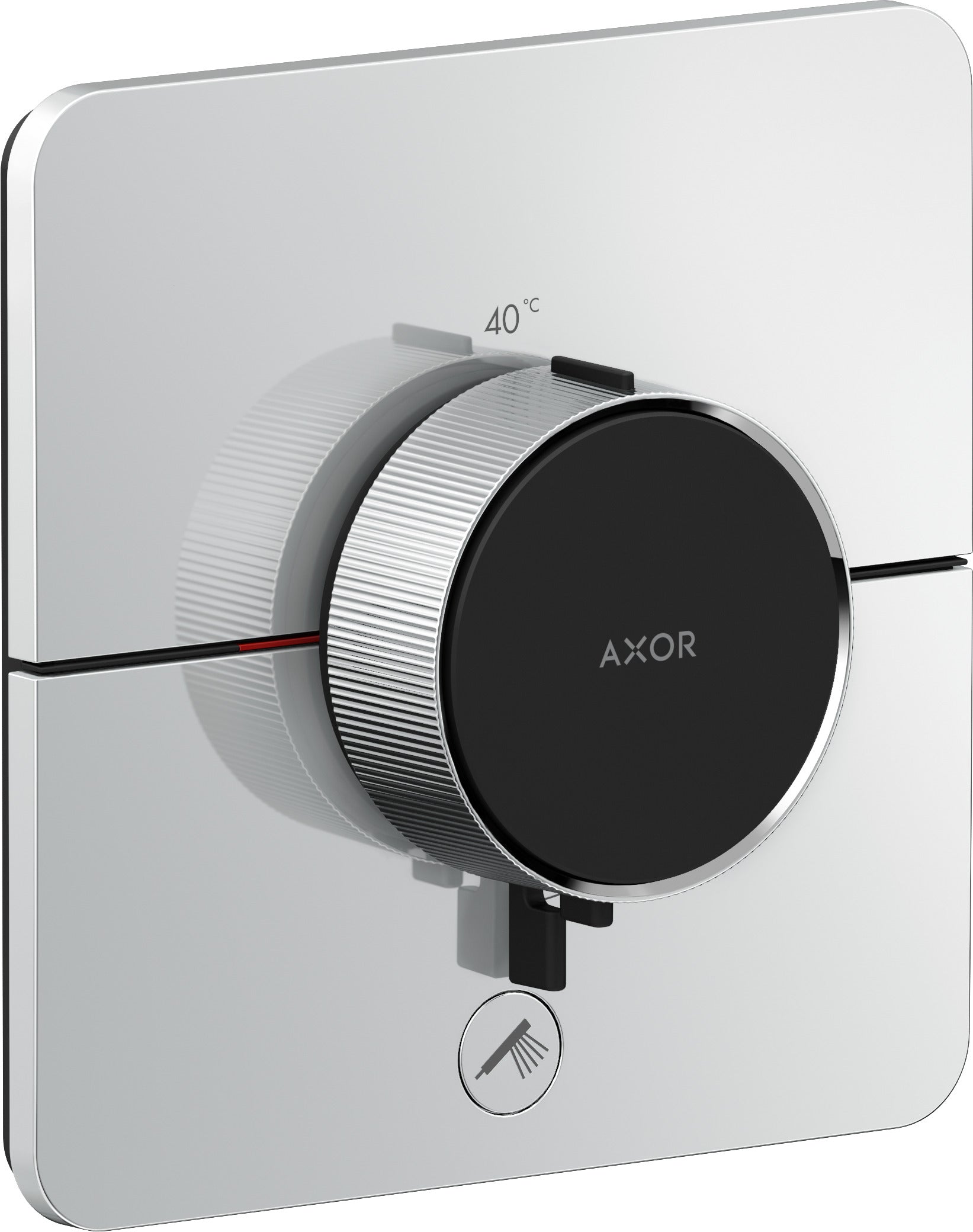 AXOR ShowerSelect ID Thermostat HighFlow for concealed installation SoftSquare for 1 function and additional outlet