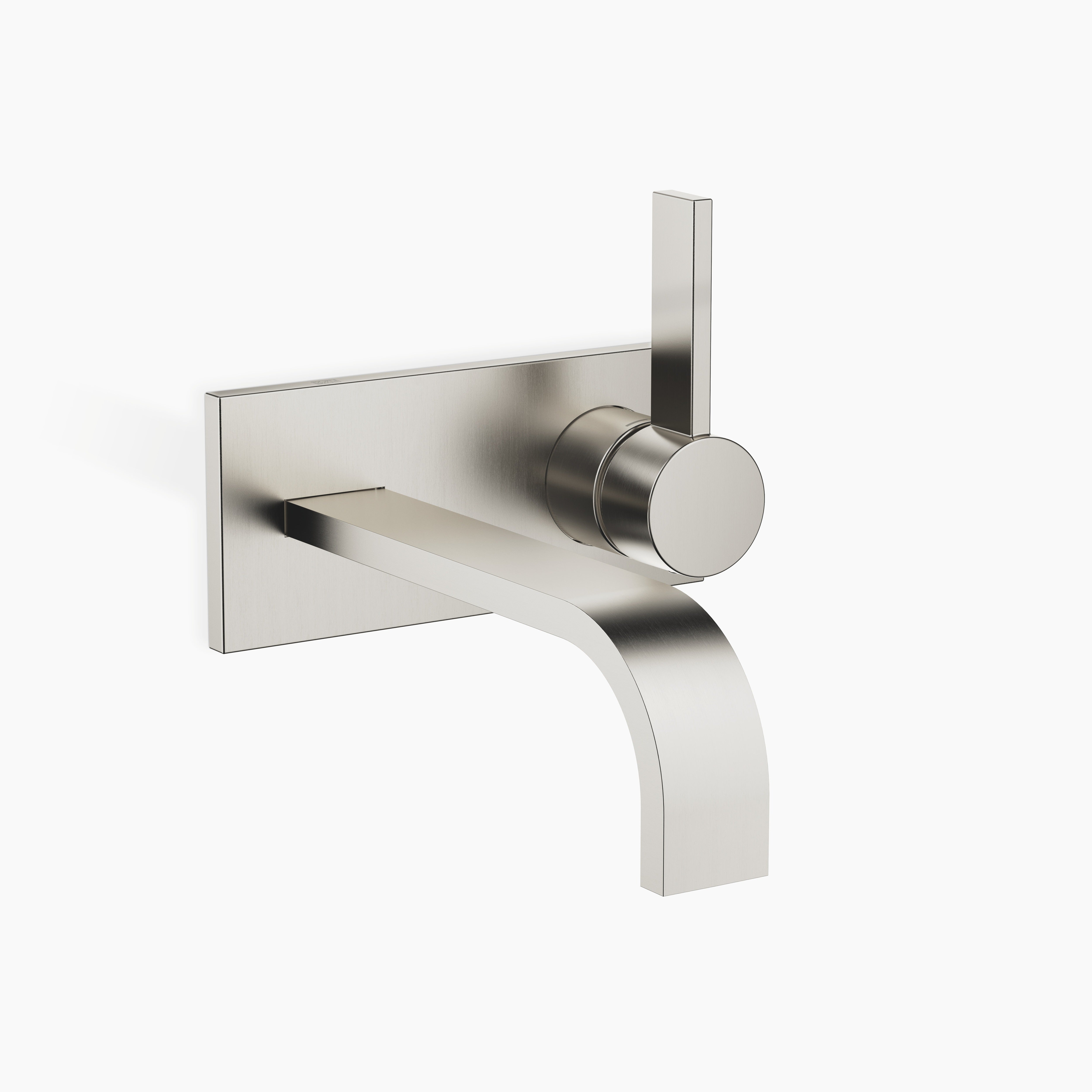 Mem Wall Mounted Single Lever Basin Mixer With Cover Plate Without Pop Up Waste Chrome