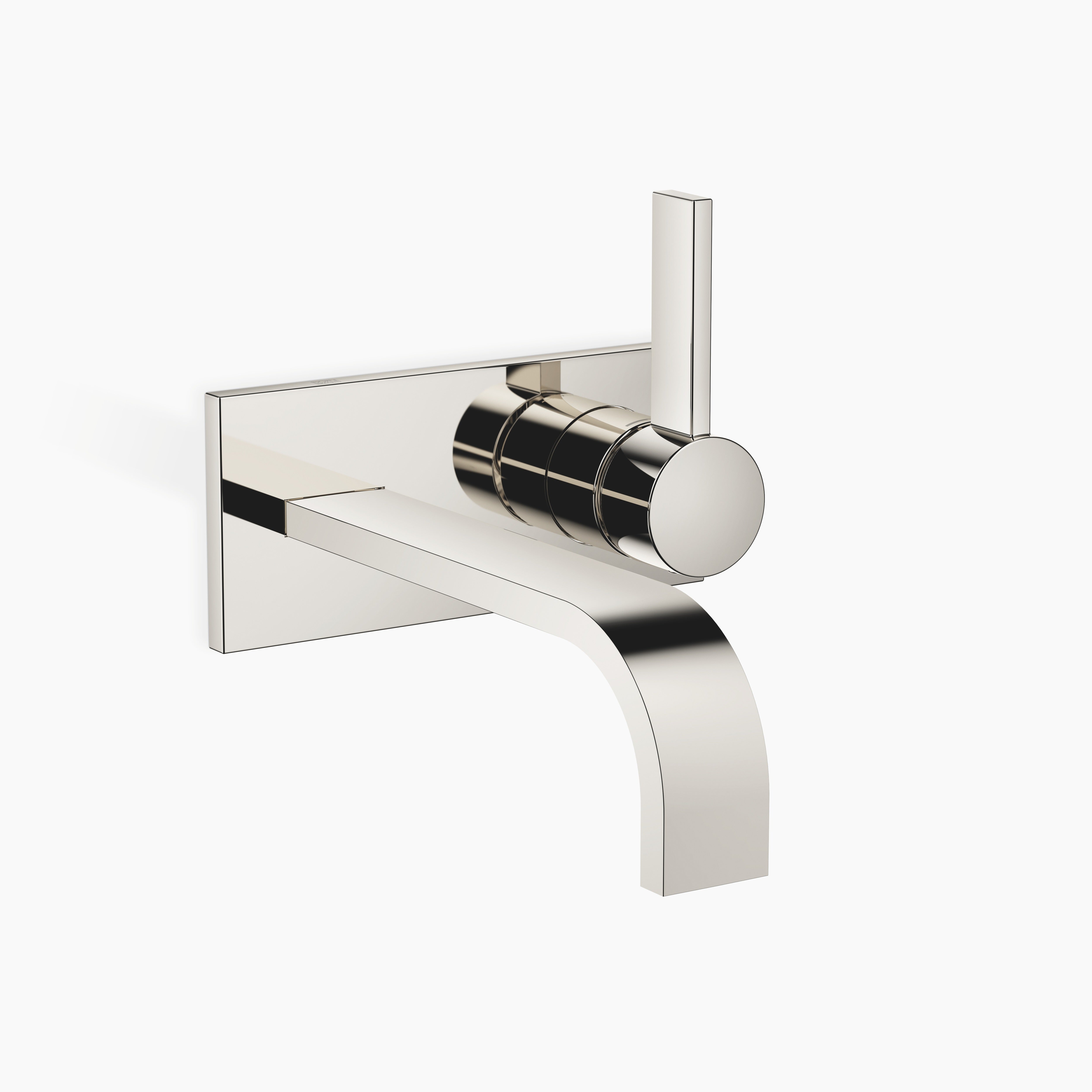 Mem Wall Mounted Single Lever Basin Mixer With Cover Plate Without Pop Up Waste Chrome