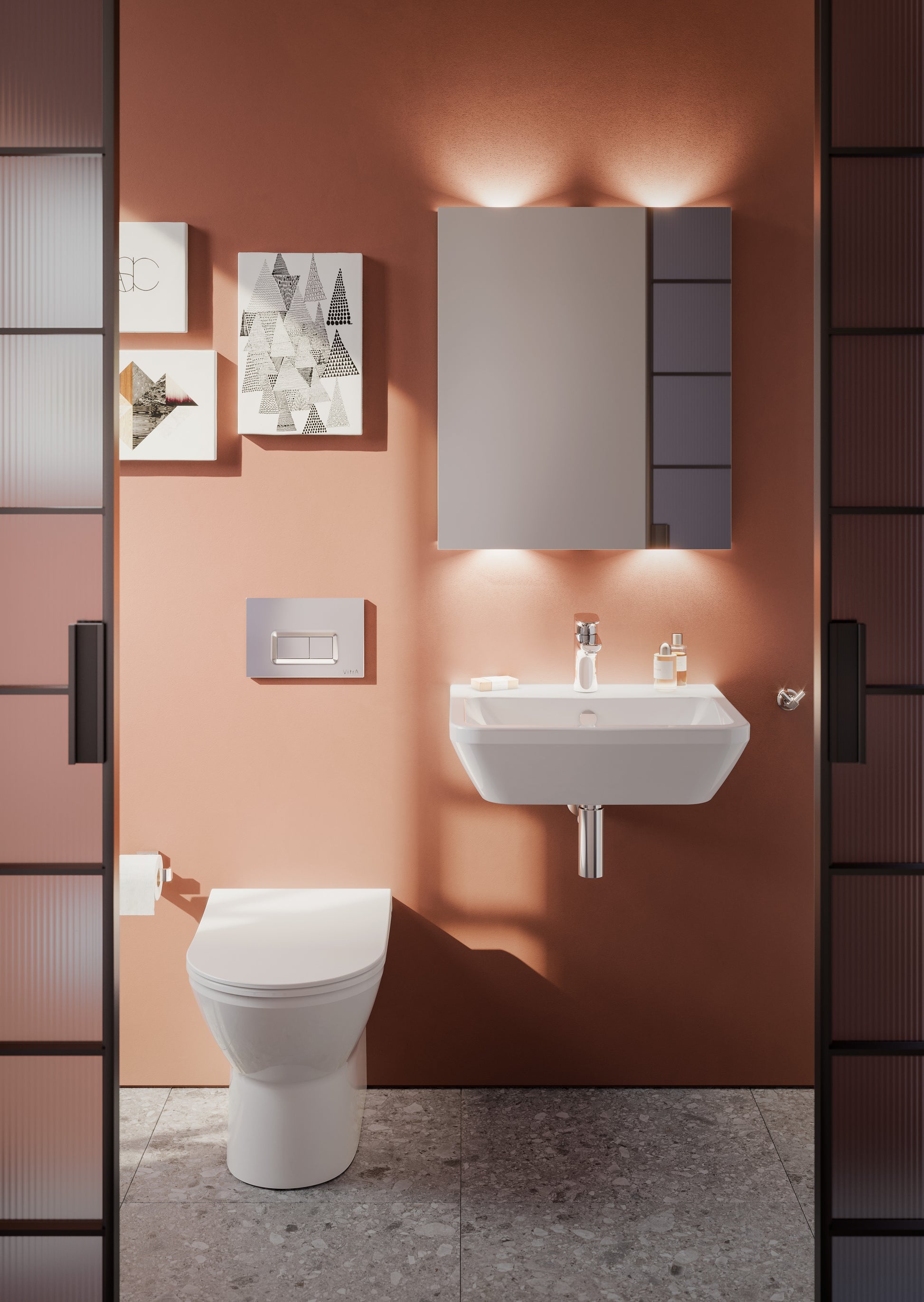 Back-To-Wall Wc Pan, Rim-Ex