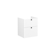 Root Groove Washbasin Unit, with two drawers, Matt White, without washbasin