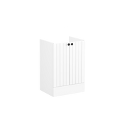 Root Groove Washbasin Unit, with doors, floor standing, Matt White, without washbasin