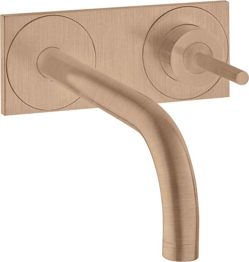 AXOR Uno Single lever basin mixer for concealed installation wall-mounted with spout 165 mm and plate