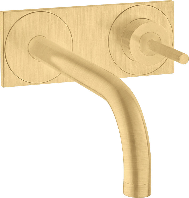 AXOR Uno Single lever basin mixer for concealed installation wall-mounted with spout 225 mm and plate