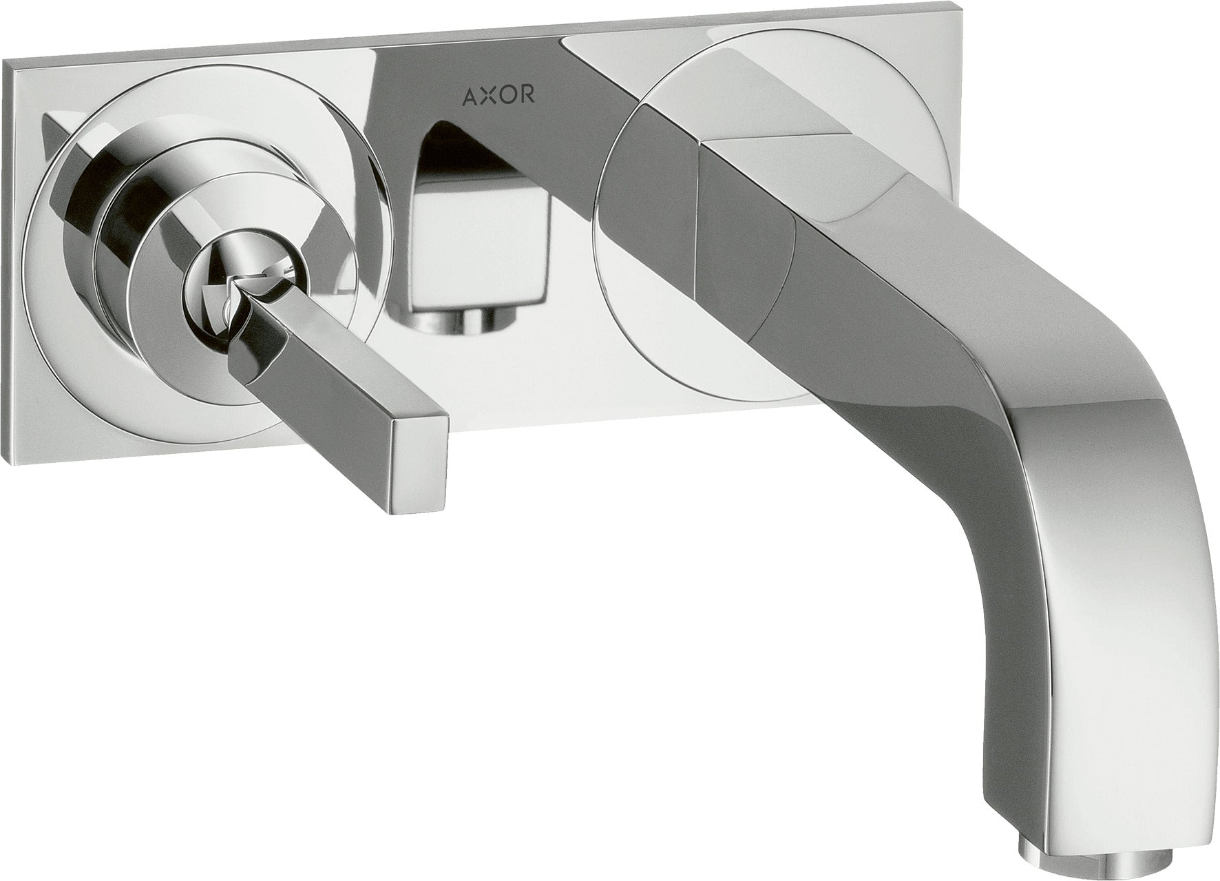 AXOR Citterio Single lever basin mixer for concealed installation wall-mounted with pin handle, spout 160 mm and plate