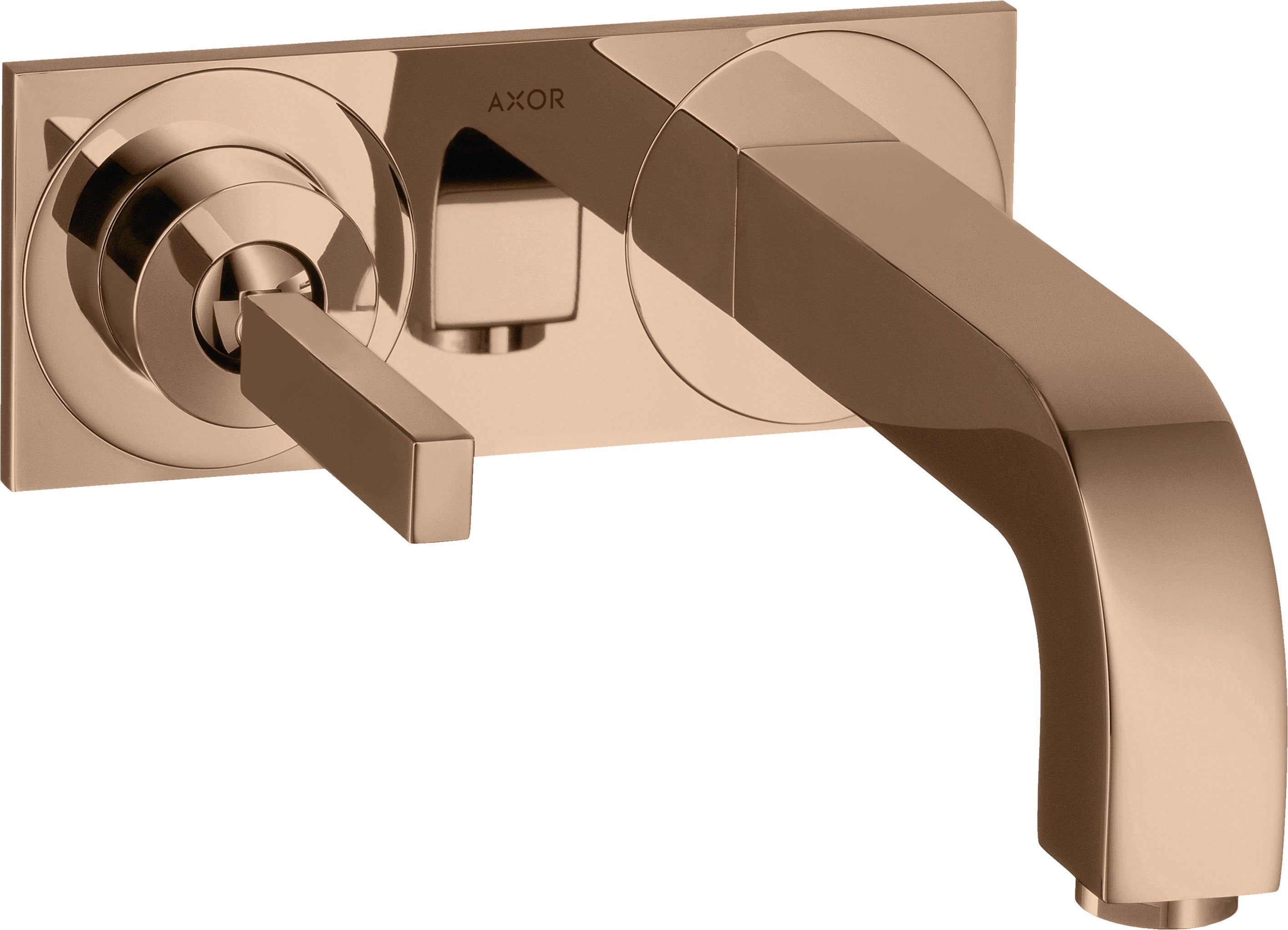 AXOR Citterio Single lever basin mixer for concealed installation wall-mounted with pin handle, spout 160 mm and plate