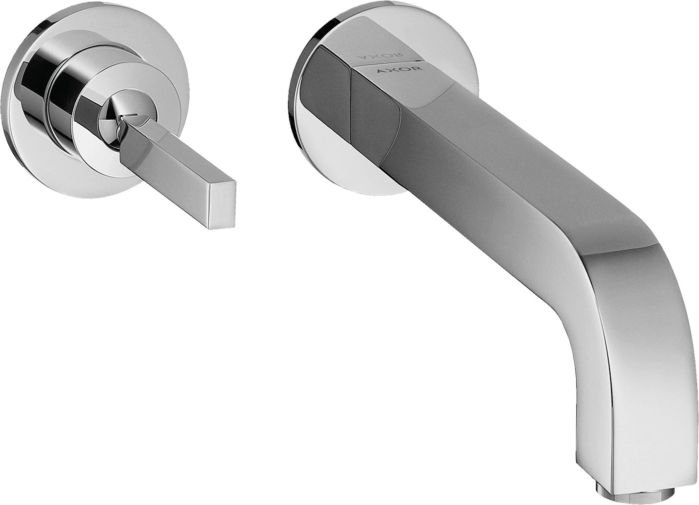 AXOR Citterio Single lever basin mixer for concealed installation wall-mounted with pin handle, spout 160 mm and escutcheons