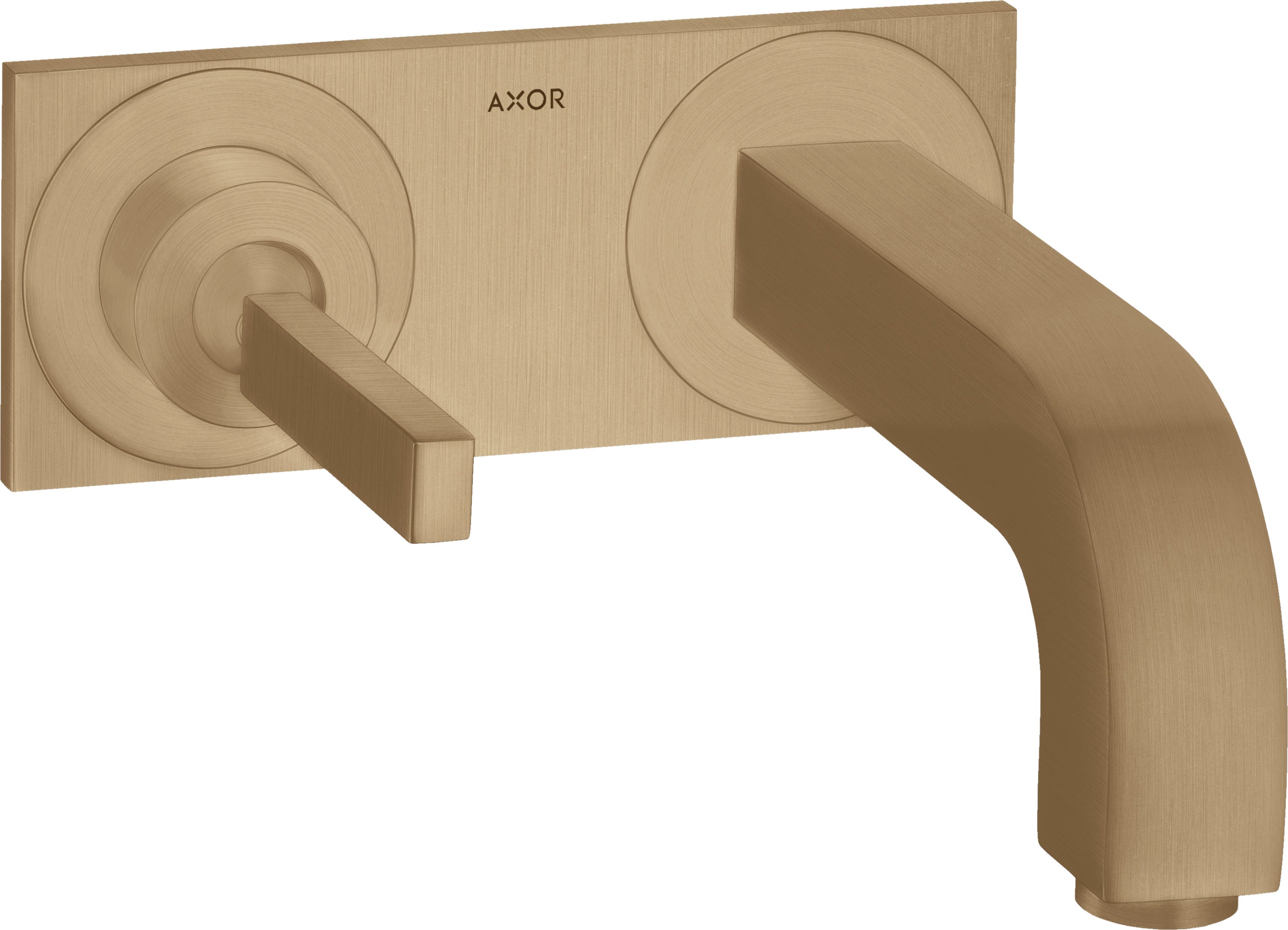 AXOR Citterio Single lever basin mixer for concealed installation wall-mounted with pin handle, spout 220 mm and plate
