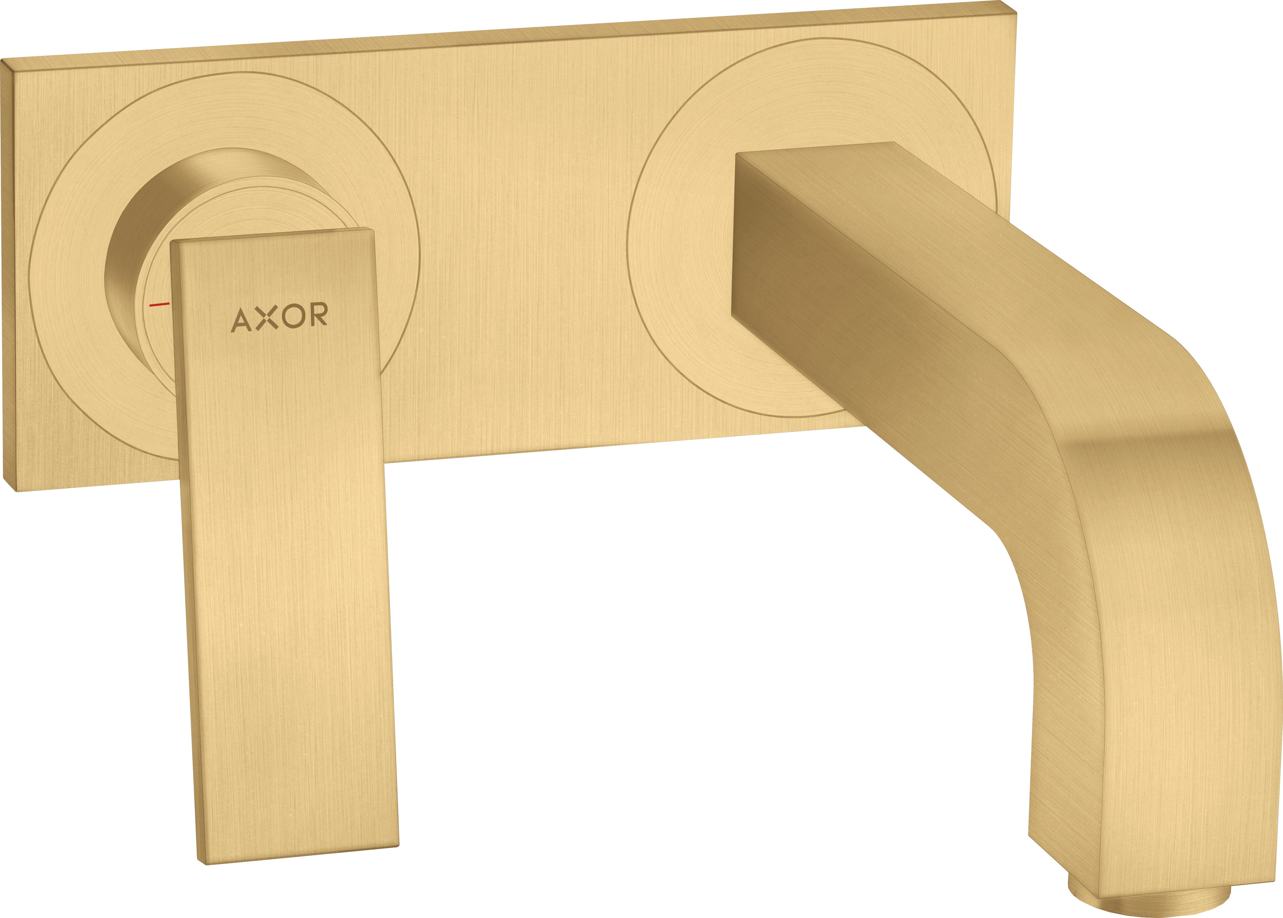 AXOR Citterio Single lever basin mixer for concealed installation wall-mounted with lever handle, spout 220 mm and plate