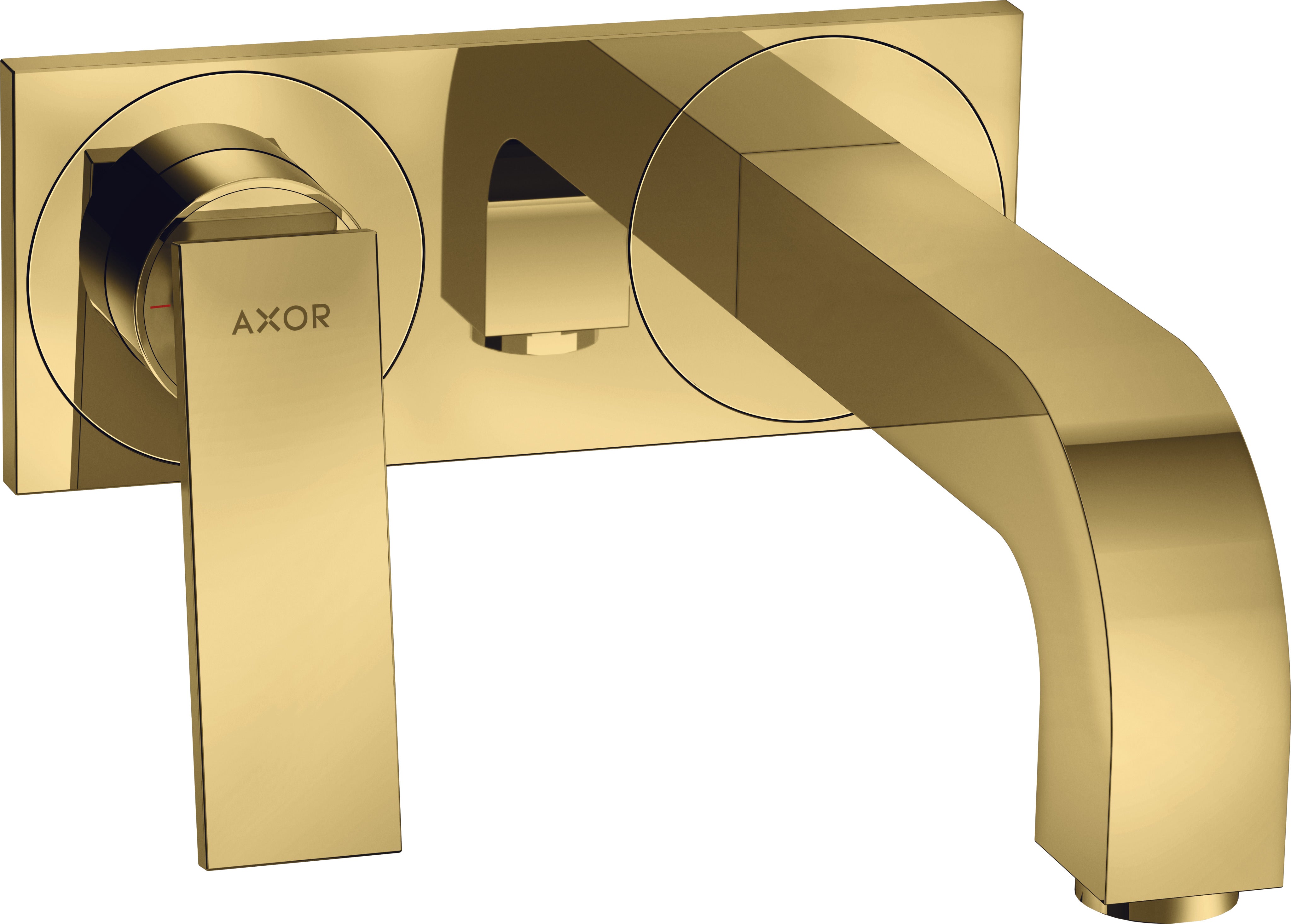 AXOR Citterio Single lever basin mixer for concealed installation wall-mounted with lever handle, spout 220 mm and plate