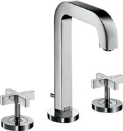 AXOR Citterio 3-hole basin mixer 170 with spout 140 mm, cross handles, escutcheons and pop-up waste