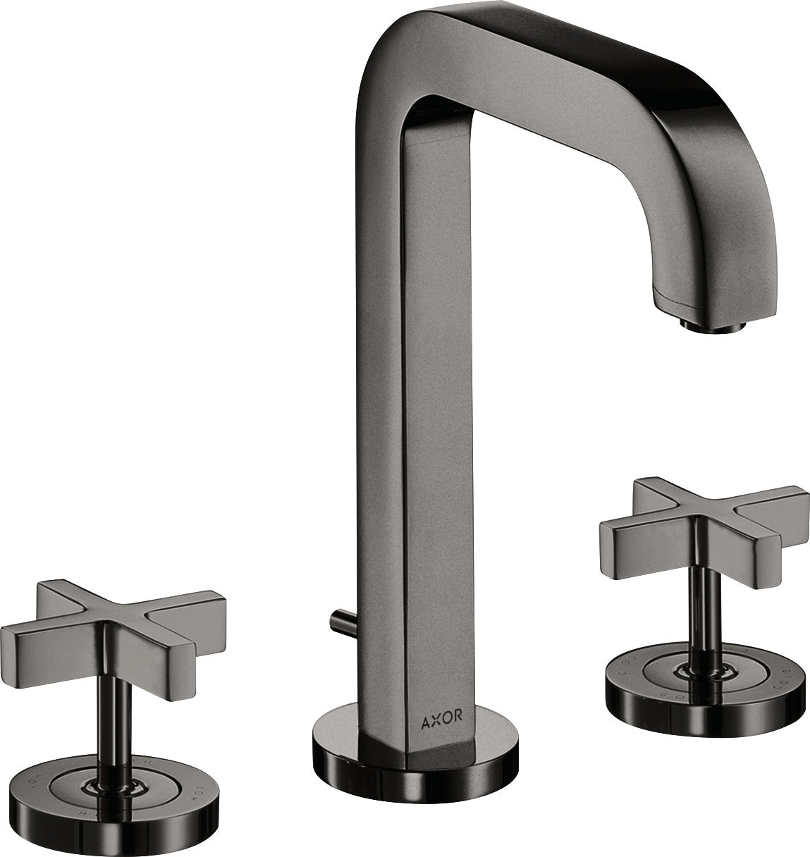 AXOR Citterio 3-hole basin mixer 170 with spout 140 mm, cross handles, escutcheons and pop-up waste