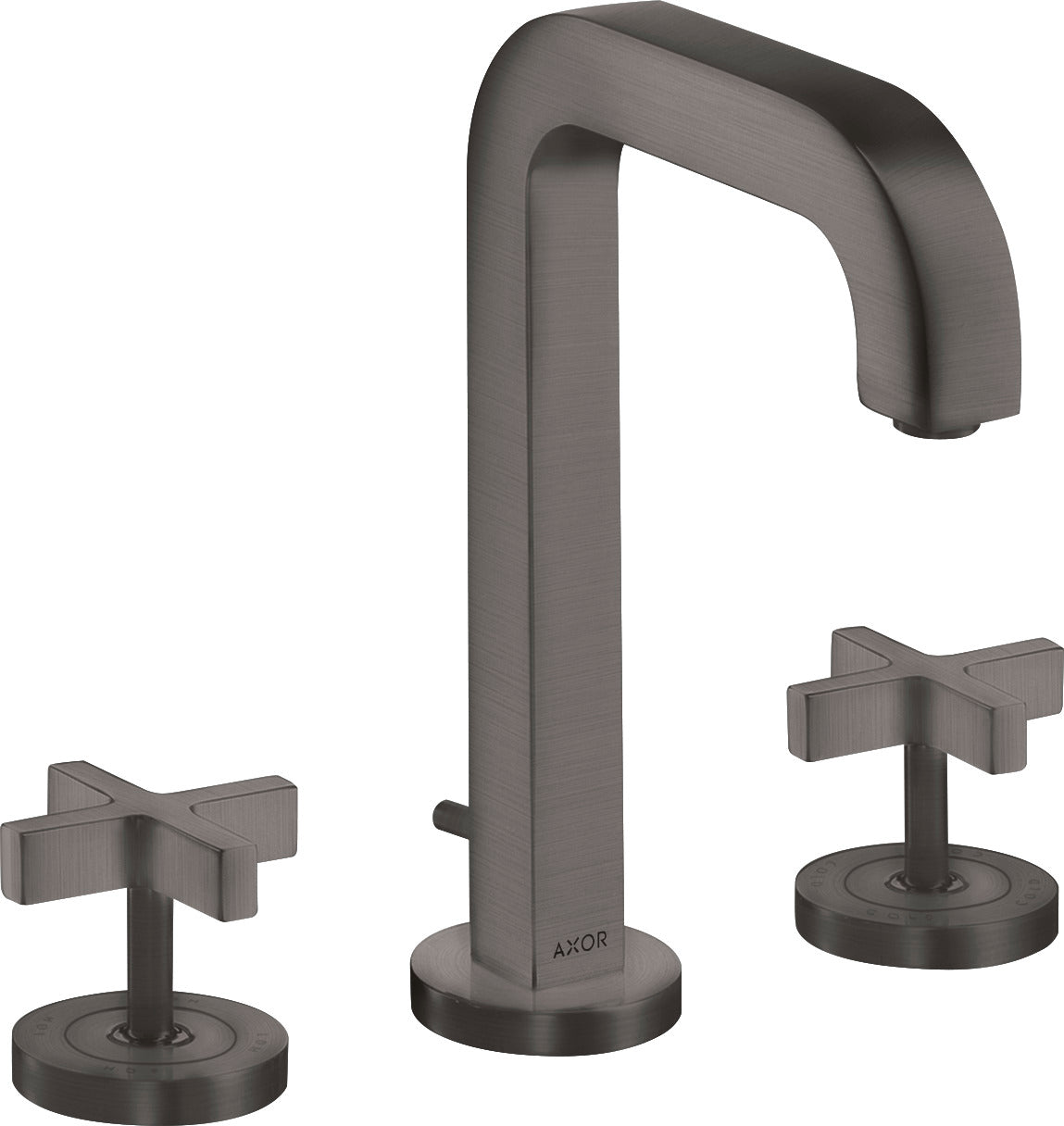 AXOR Citterio 3-hole basin mixer 170 with spout 140 mm, cross handles, escutcheons and pop-up waste