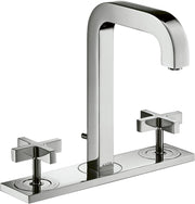 AXOR Citterio 3-hole basin mixer 170 with spout 140 mm, cross handles, plate and pop-up waste