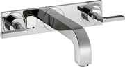 AXOR Citterio 3-hole basin mixer for concealed installation wall-mounted with spout 226 mm, lever handles and plate