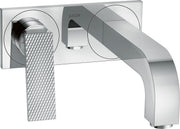 AXOR Citterio Single lever basin mixer for concealed installation wall-mounted with lever handle, spout 220 mm and plate - rhombic cut