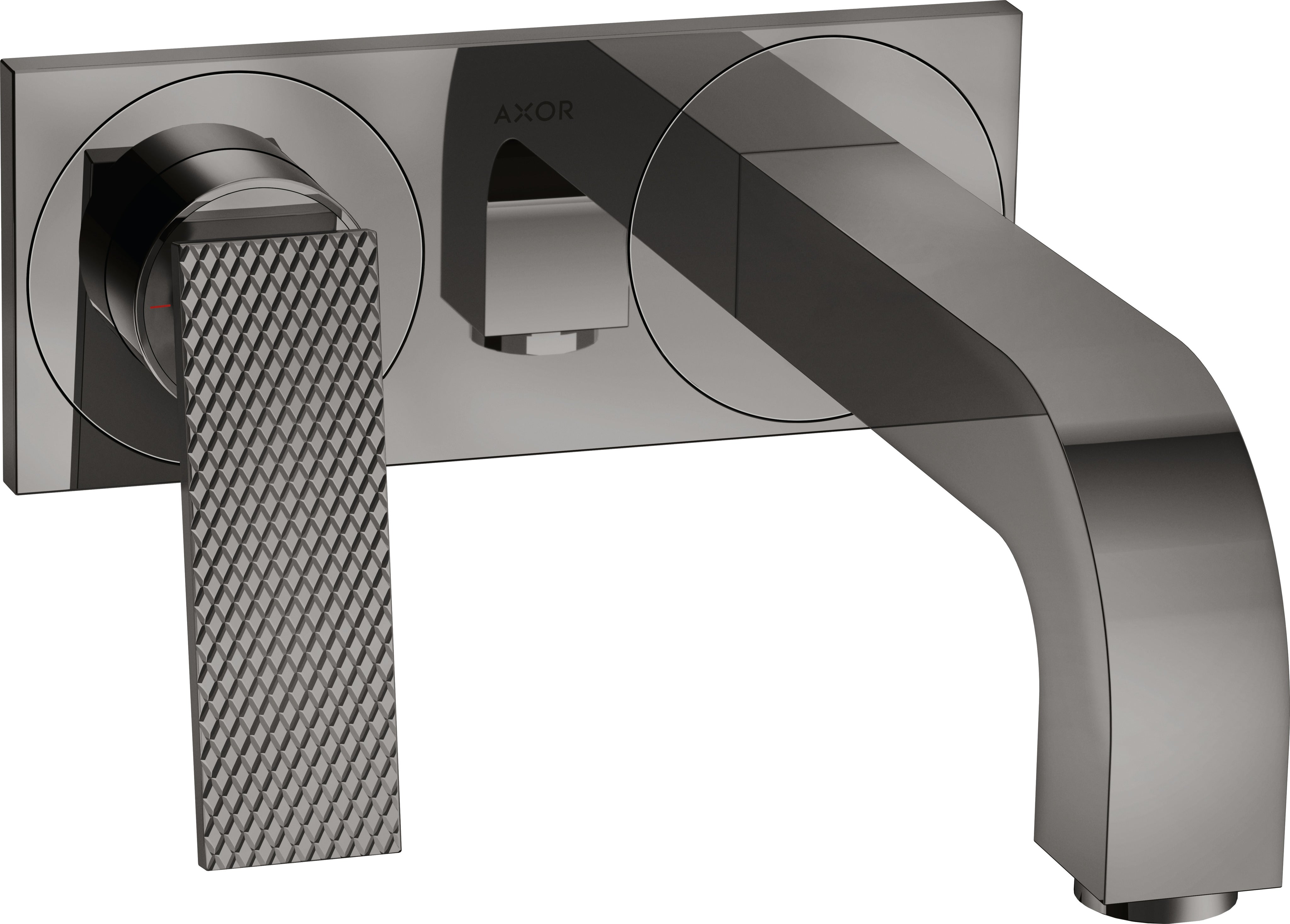 AXOR Citterio Single lever basin mixer for concealed installation wall-mounted with lever handle, spout 220 mm and plate - rhombic cut