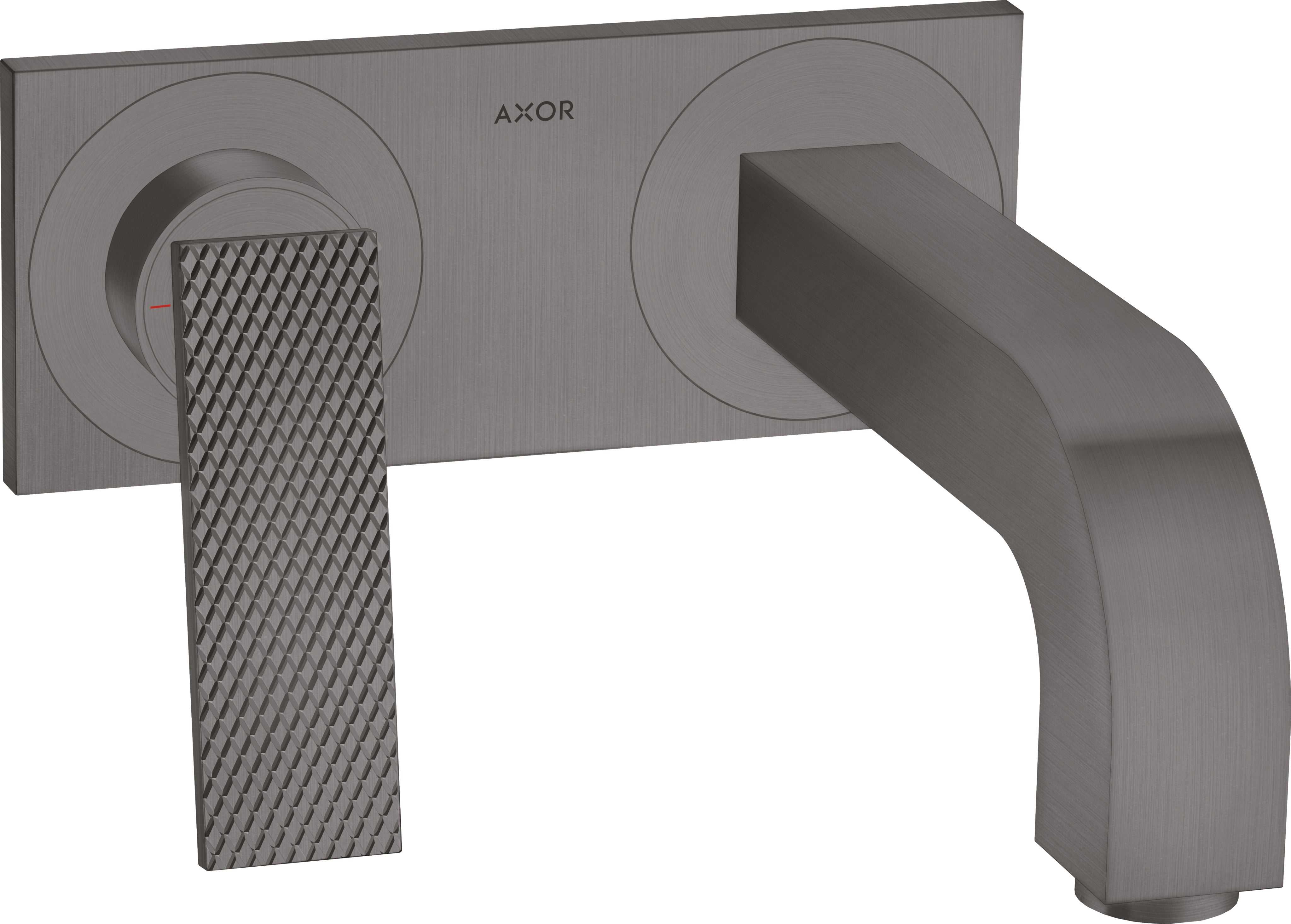 AXOR Citterio Single lever basin mixer for concealed installation wall-mounted with lever handle, spout 220 mm and plate - rhombic cut