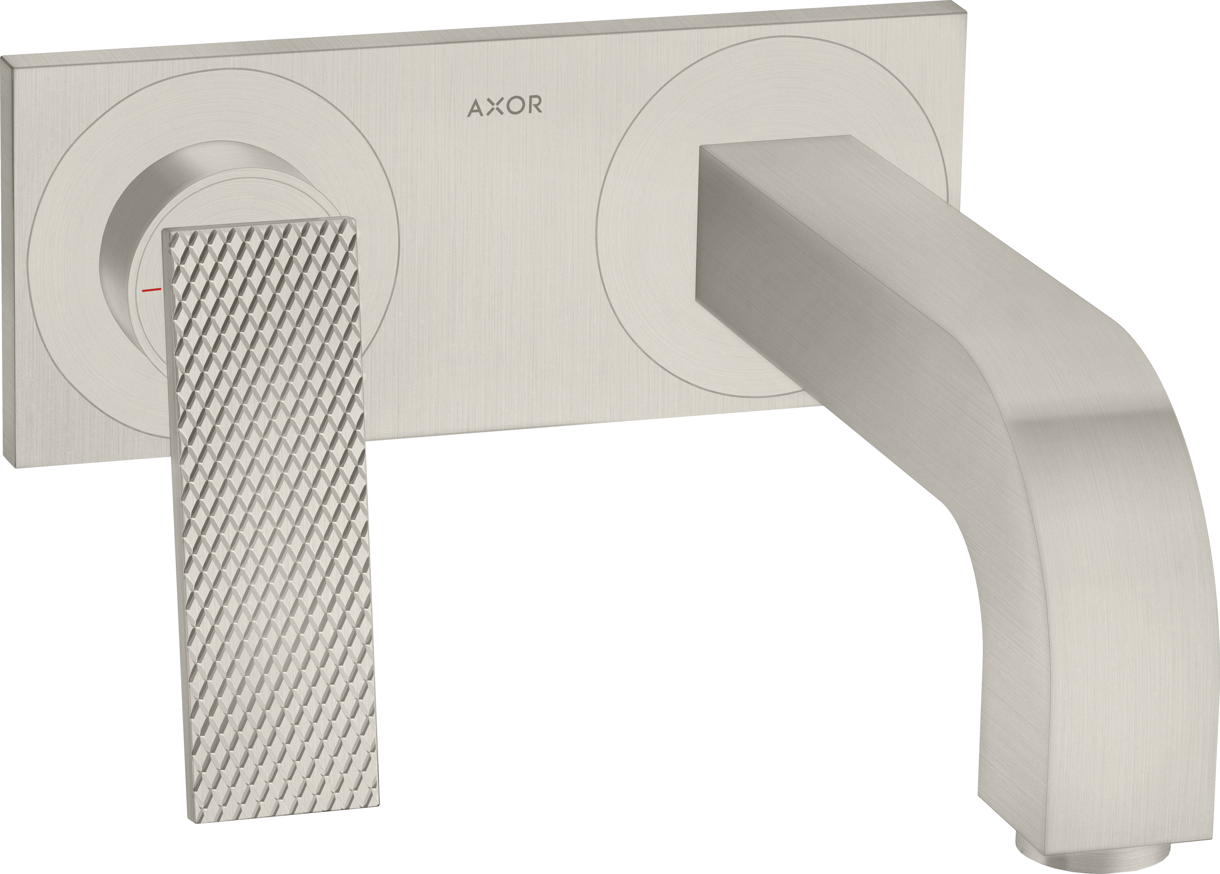 AXOR Citterio Single lever basin mixer for concealed installation wall-mounted with lever handle, spout 220 mm and plate - rhombic cut