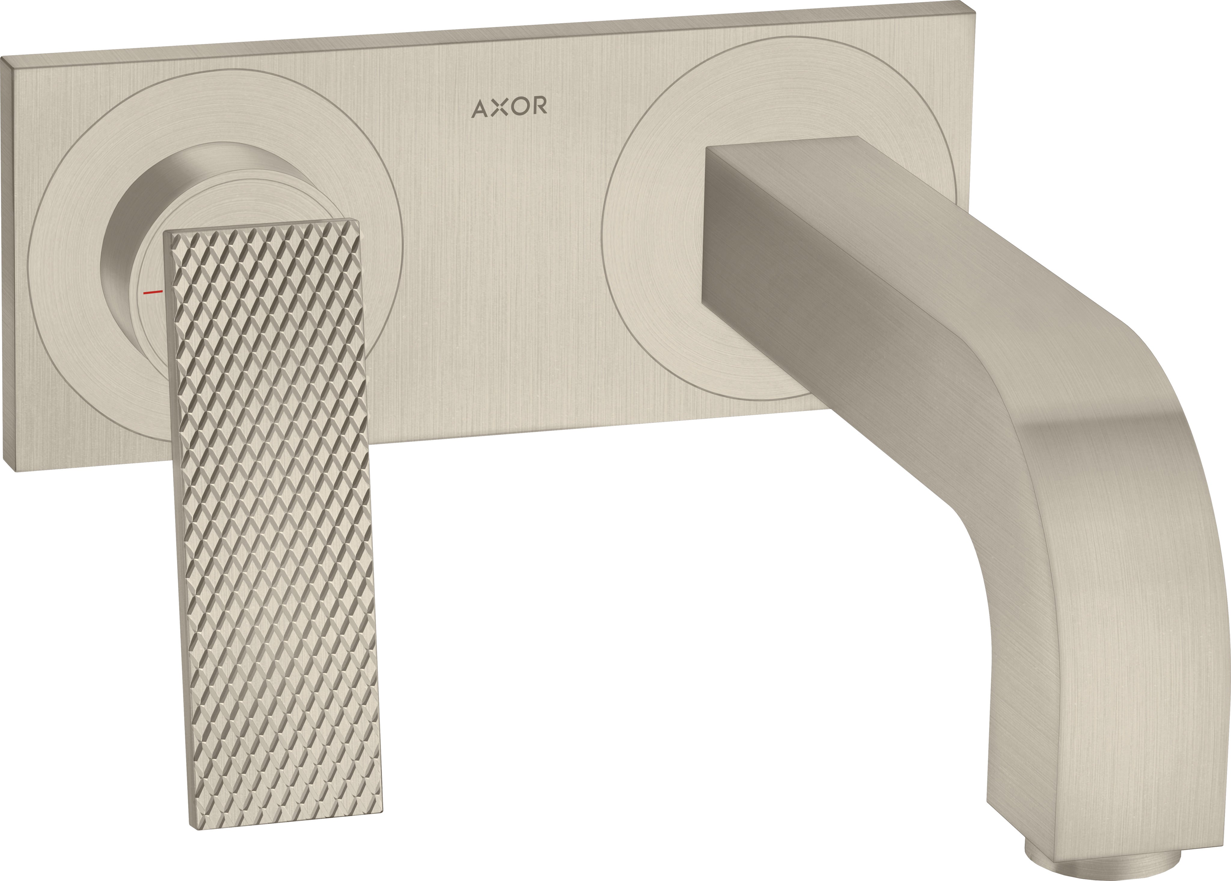 AXOR Citterio Single lever basin mixer for concealed installation wall-mounted with lever handle, spout 220 mm and plate - rhombic cut