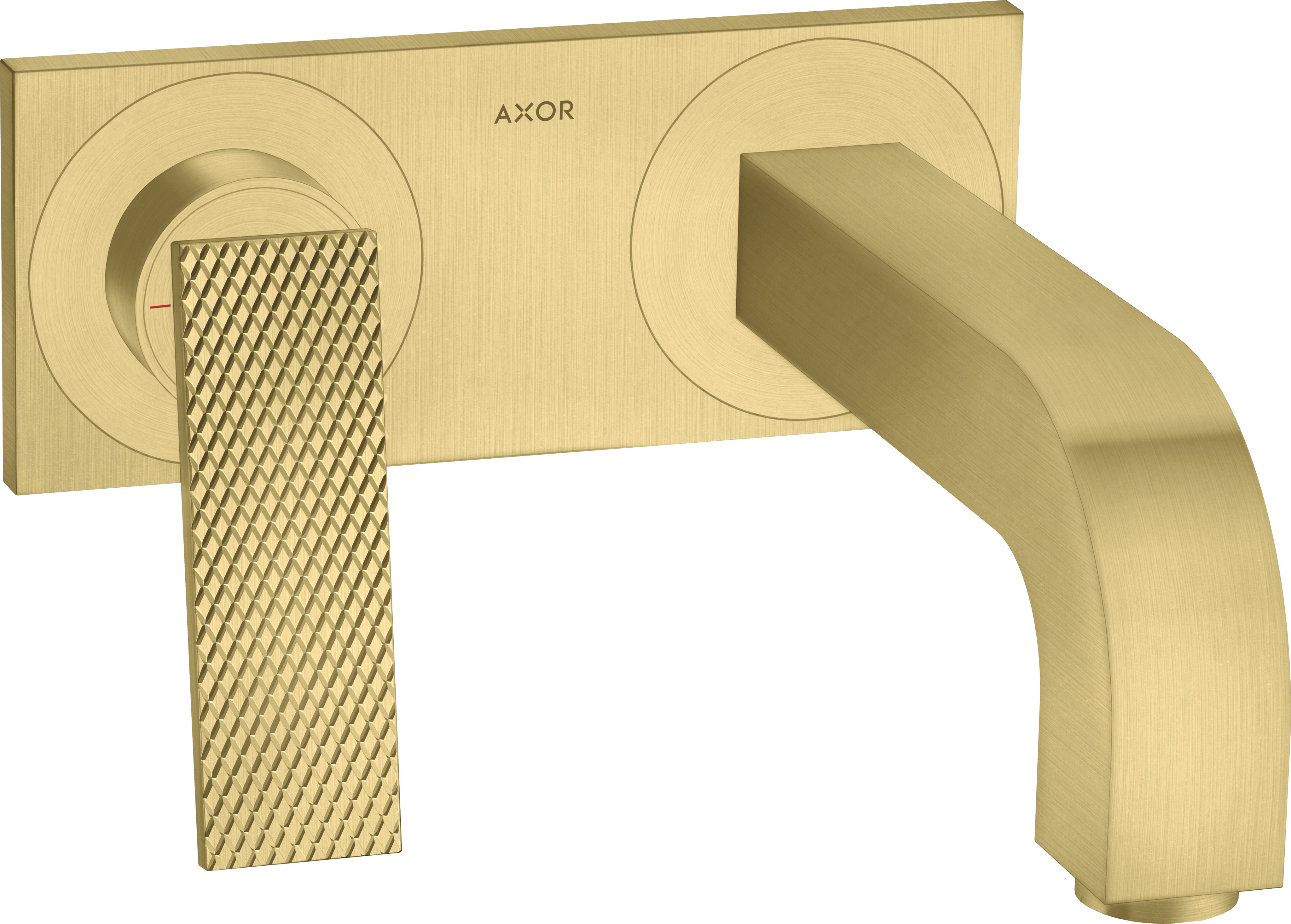 AXOR Citterio Single lever basin mixer for concealed installation wall-mounted with lever handle, spout 220 mm and plate - rhombic cut