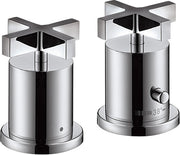 AXOR Citterio 2-hole rim-mounted thermostatic bath mixer with cross handles