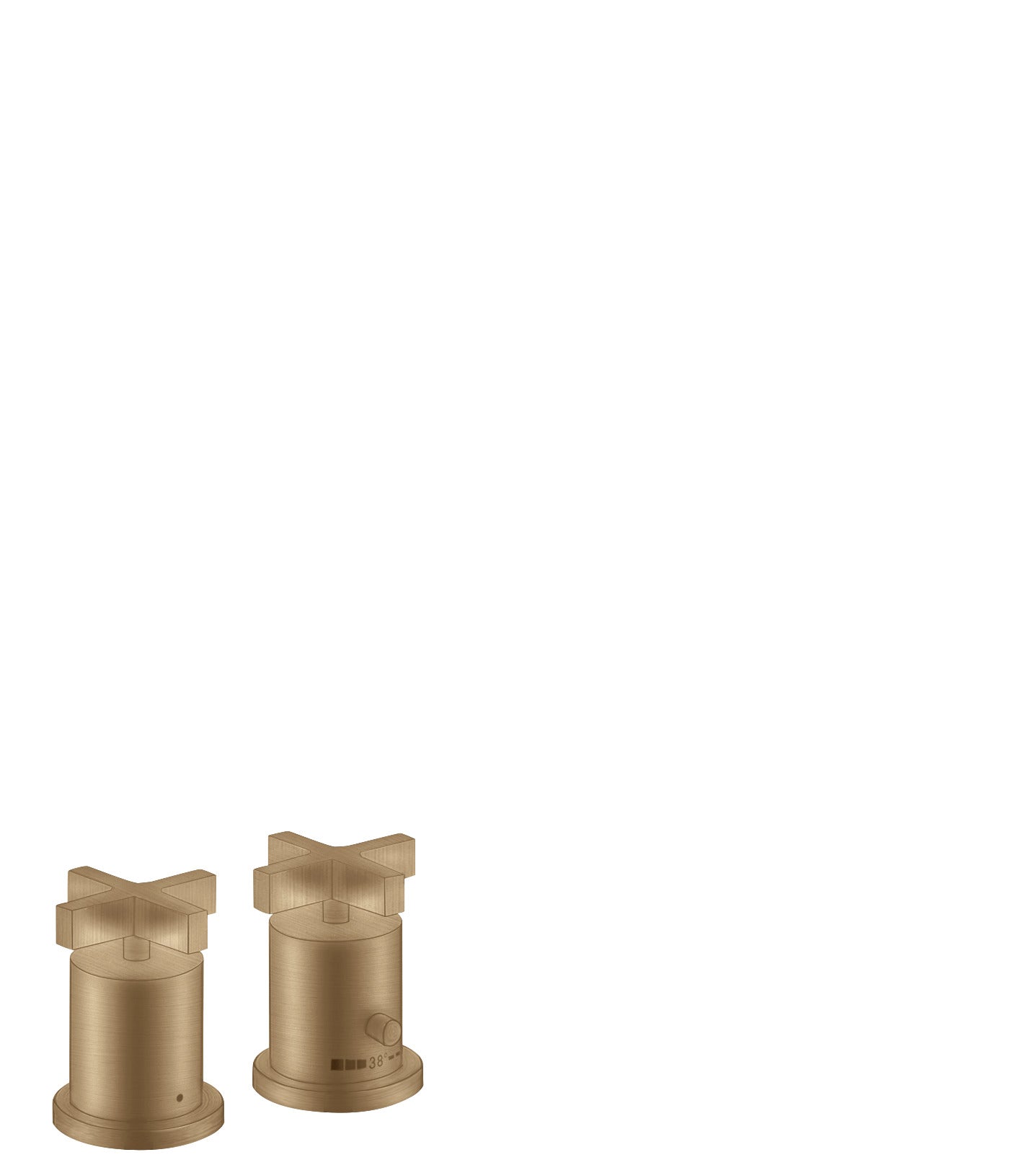 AXOR Citterio 2-hole rim-mounted thermostatic bath mixer with cross handles