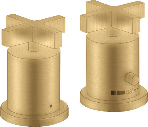 AXOR Citterio 2-hole rim-mounted thermostatic bath mixer with cross handles