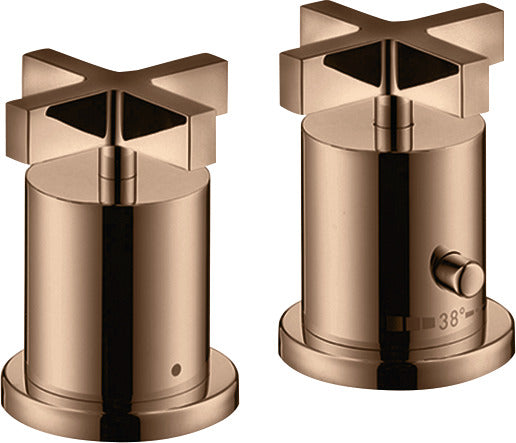 AXOR Citterio 2-hole rim-mounted thermostatic bath mixer with cross handles