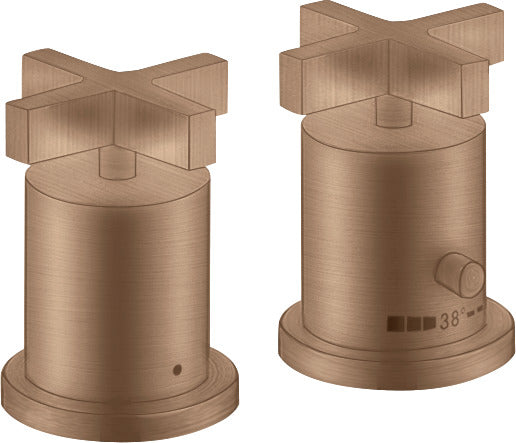 AXOR Citterio 2-hole rim-mounted thermostatic bath mixer with cross handles