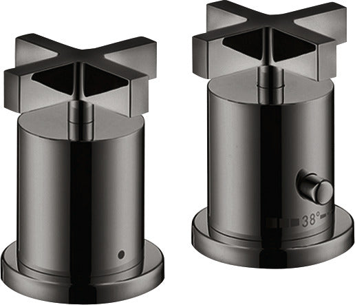 AXOR Citterio 2-hole rim-mounted thermostatic bath mixer with cross handles