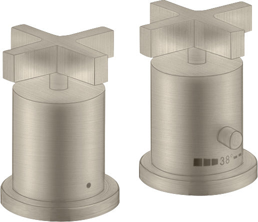 AXOR Citterio 2-hole rim-mounted thermostatic bath mixer with cross handles