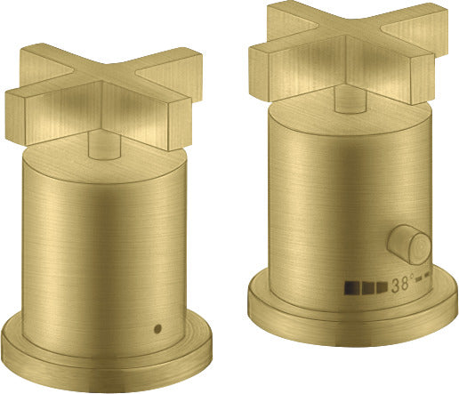 AXOR Citterio 2-hole rim-mounted thermostatic bath mixer with cross handles
