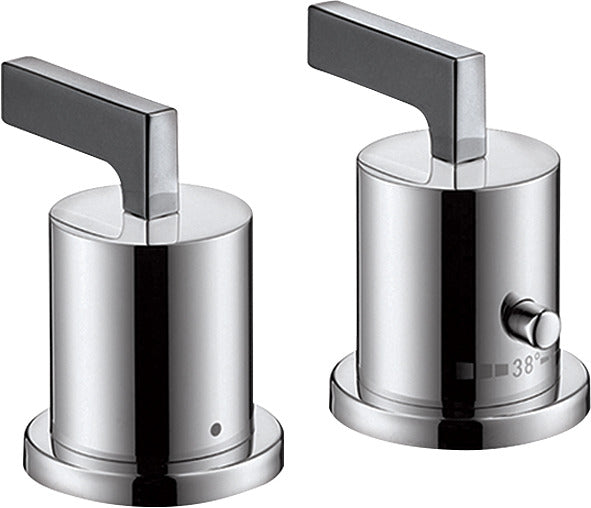 AXOR Citterio 2-hole rim-mounted thermostatic bath mixer with lever handles