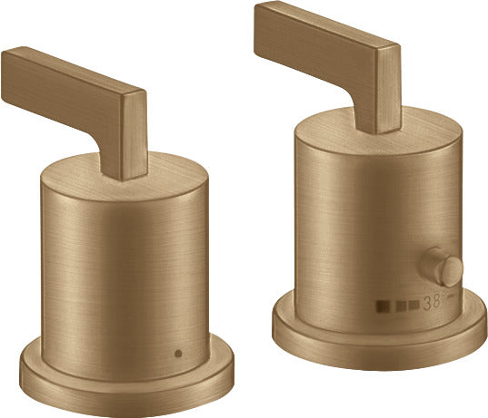 AXOR Citterio 2-hole rim-mounted thermostatic bath mixer with lever handles