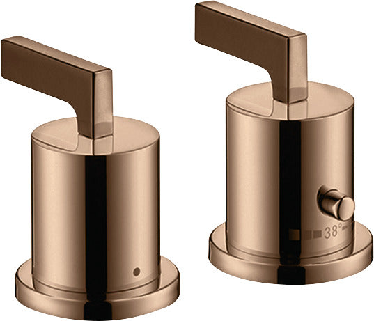 AXOR Citterio 2-hole rim-mounted thermostatic bath mixer with lever handles