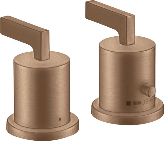 AXOR Citterio 2-hole rim-mounted thermostatic bath mixer with lever handles
