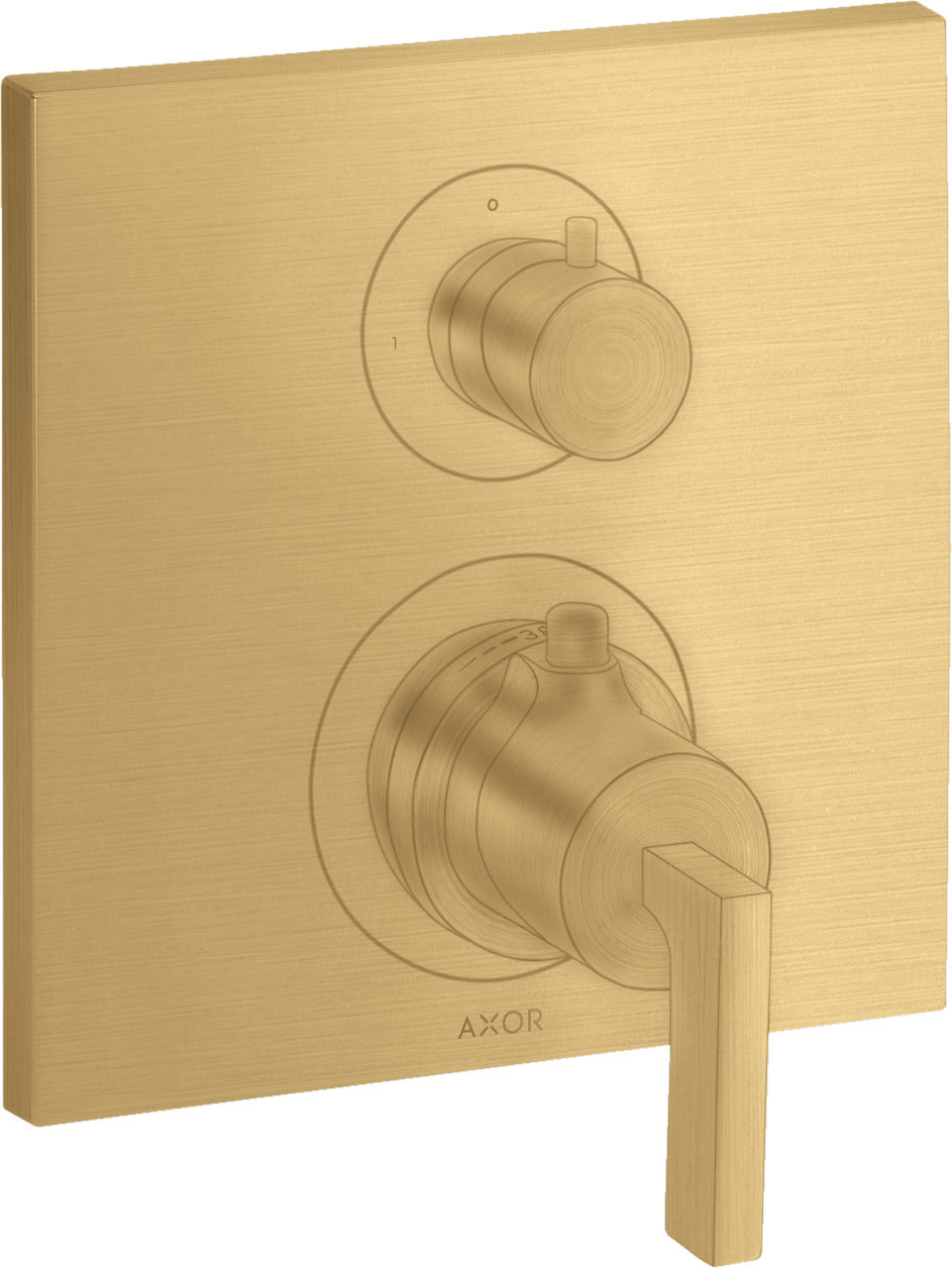 AXOR Citterio Thermostatic mixer for concealed installation with shut-off valve and lever handle