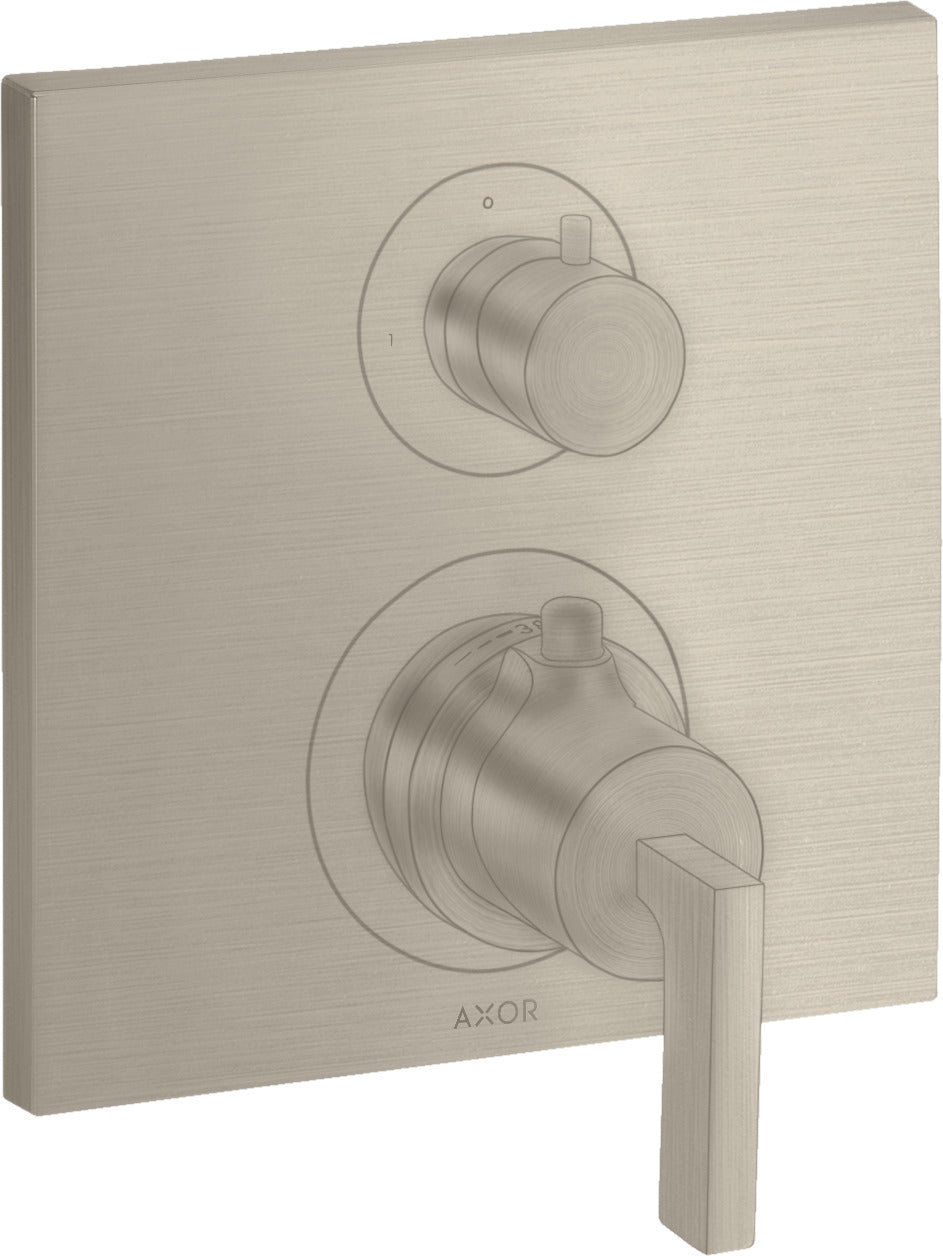 AXOR Citterio Thermostatic mixer for concealed installation with shut-off valve and lever handle