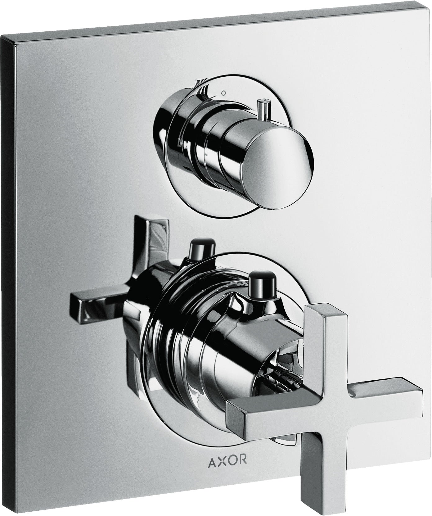 AXOR Citterio Thermostatic mixer for concealed installation with shut-off valve and cross handle
