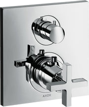 AXOR Citterio Thermostatic mixer for concealed installation with shut-off valve and cross handle