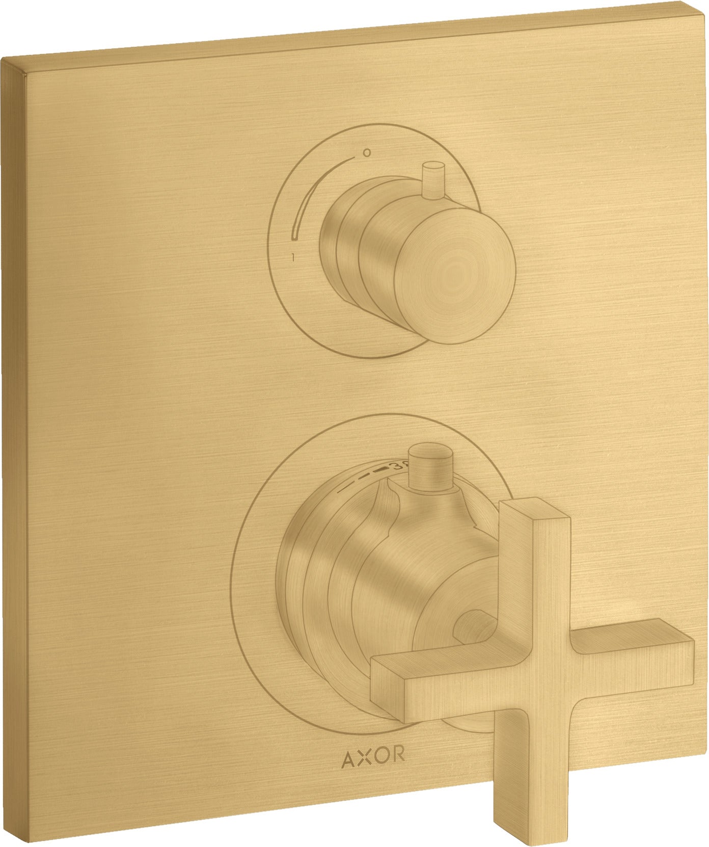 AXOR Citterio Thermostatic mixer for concealed installation with shut-off valve and cross handle