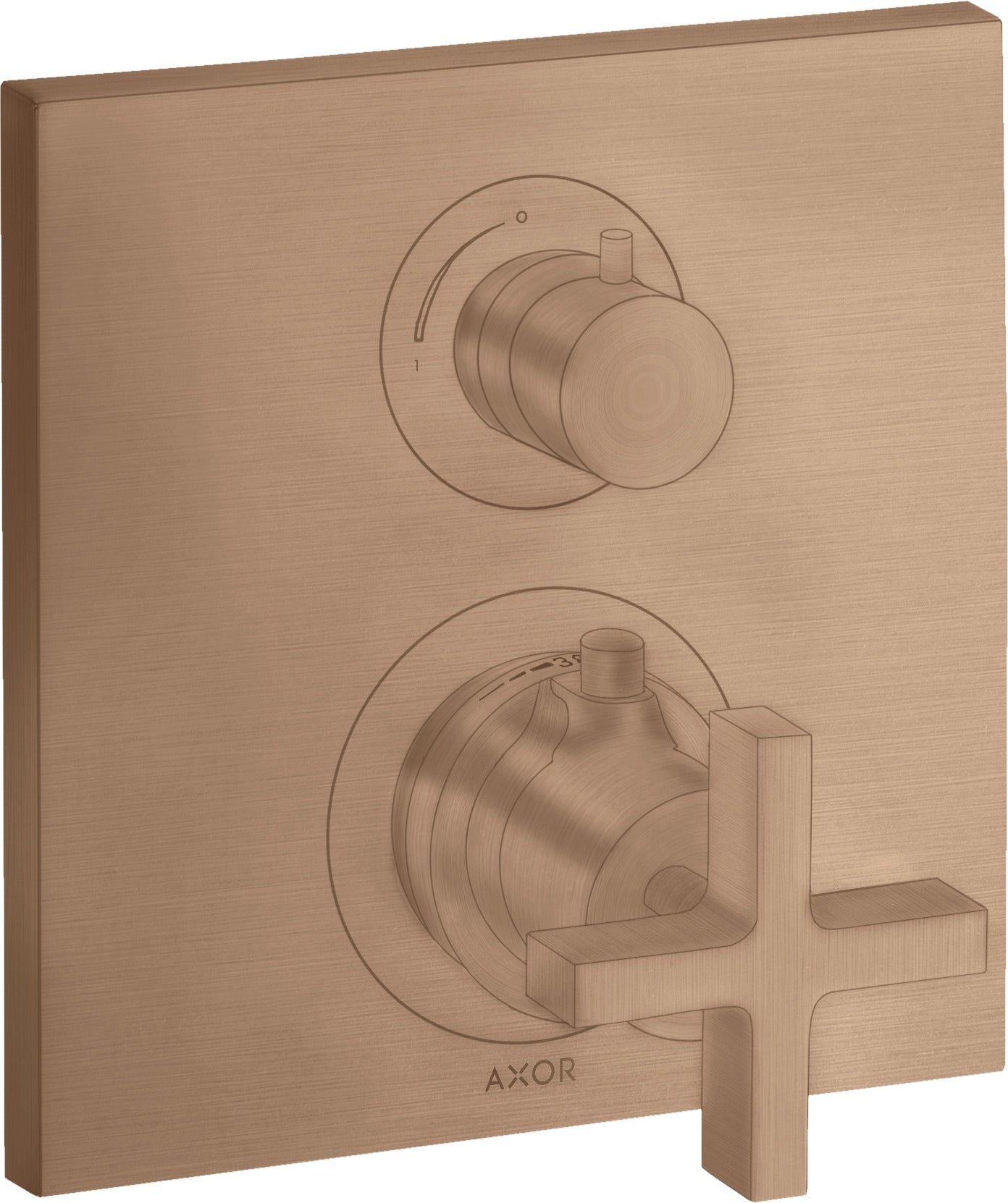 AXOR Citterio Thermostatic mixer for concealed installation with shut-off valve and cross handle