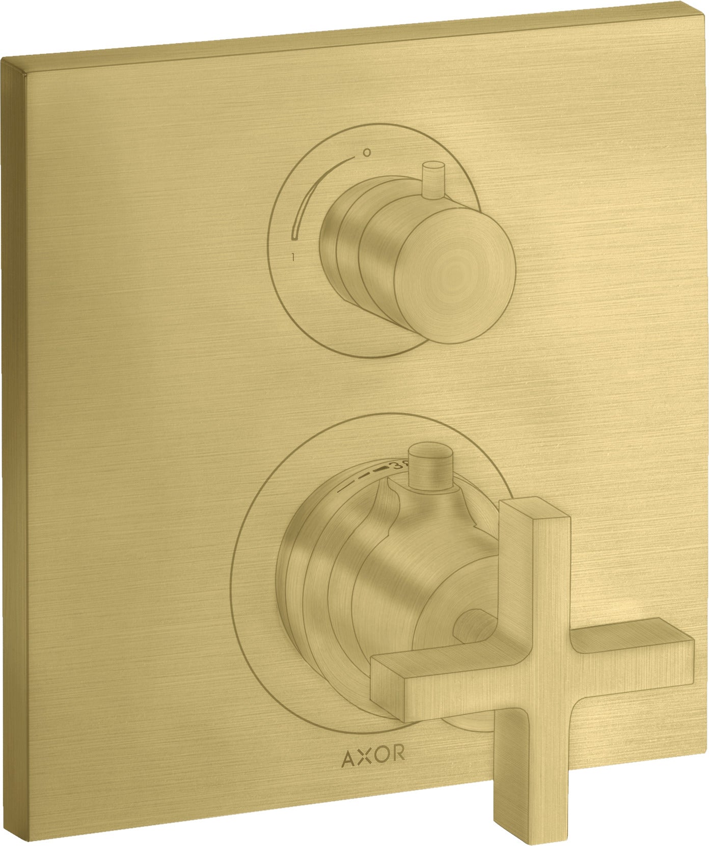AXOR Citterio Thermostatic mixer for concealed installation with shut-off valve and cross handle