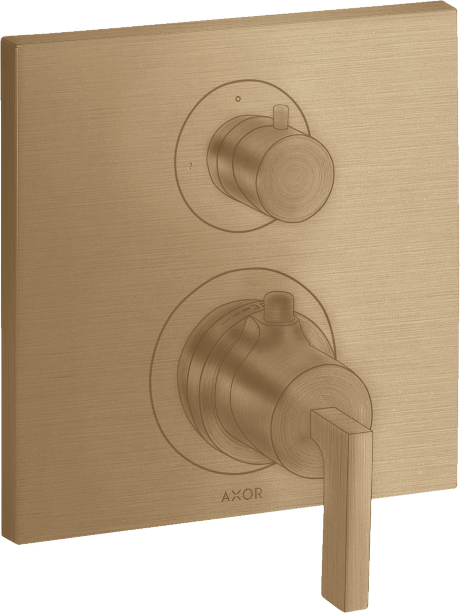 AXOR Citterio Thermostatic mixer for concealed installation with shut-off / diverter valve and lever handle