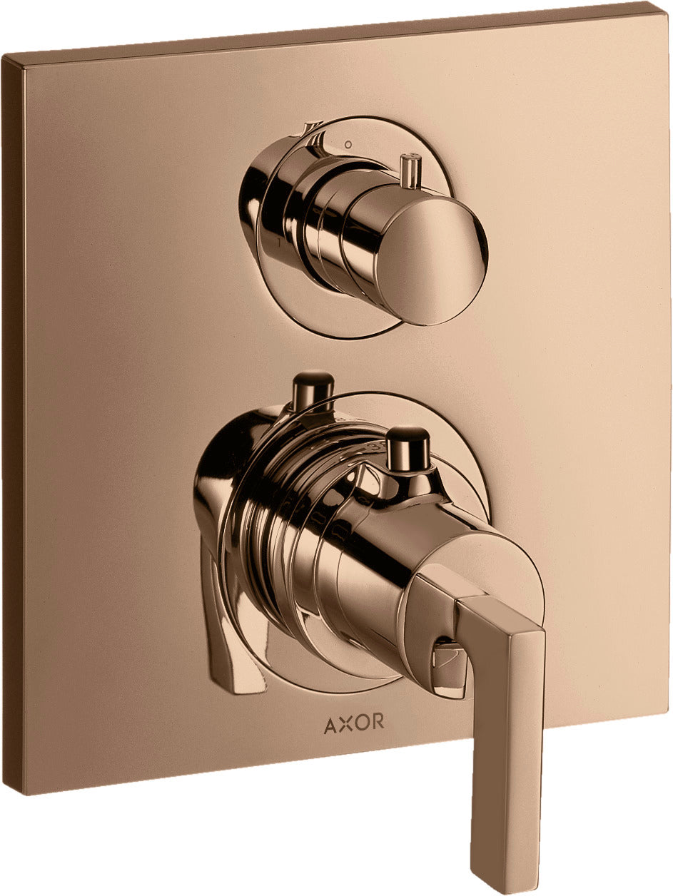 AXOR Citterio Thermostatic mixer for concealed installation with shut-off / diverter valve and lever handle